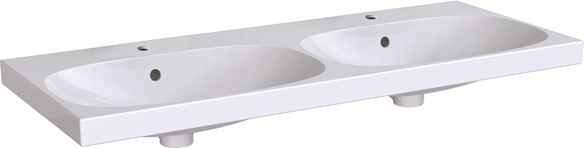 Darmowa Dostawa - Umywalka 120x48.2 cm prostokątna ścienna-meblowa-podwójna biała Geberit Acanto 500627012