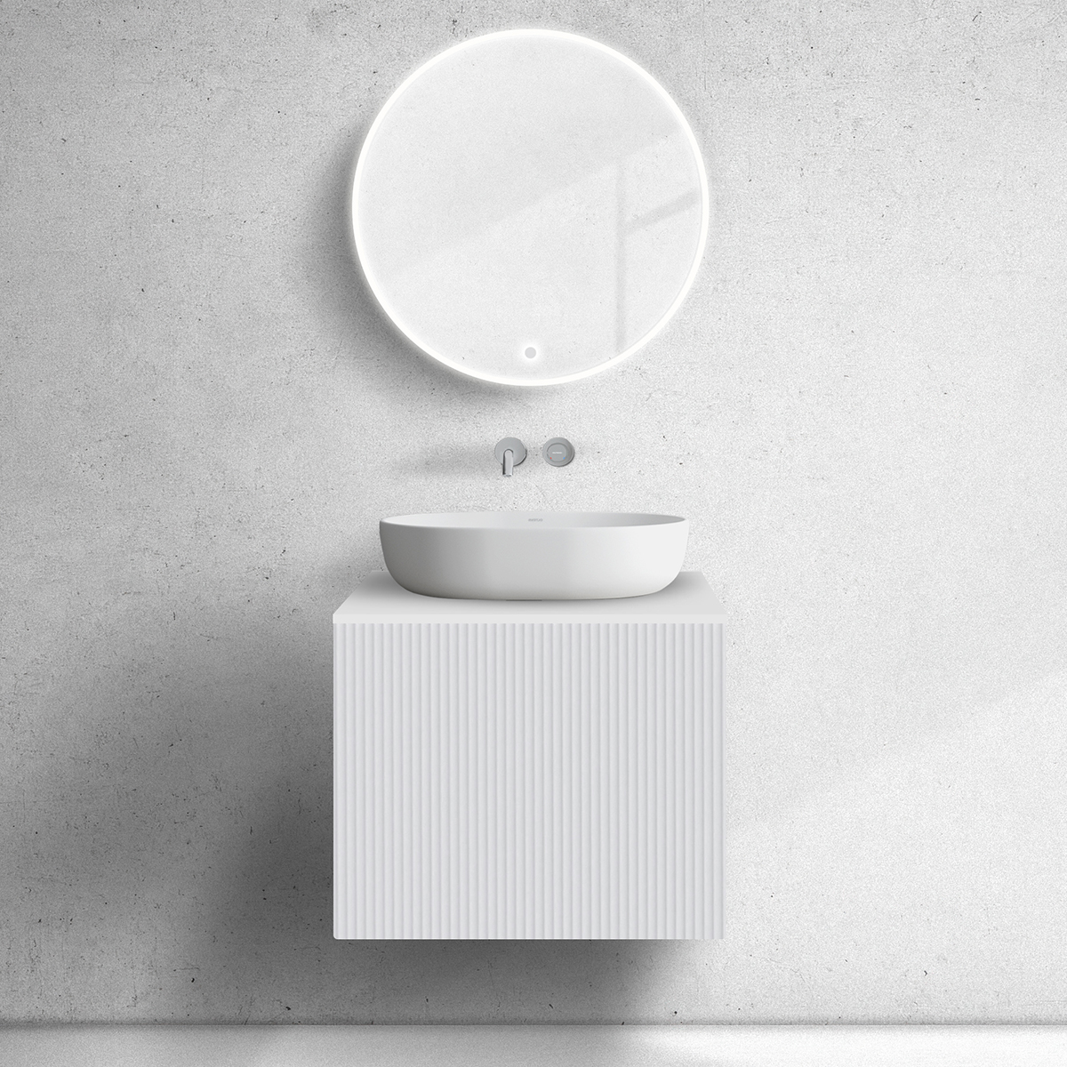 Darmowa Dostawa - Szafka 60x44.7x52 cm podumywalkowa wisząca biała Oltens Lun 60027000