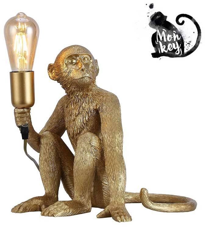 Darmowa Dostawa - Lampa stołowa 1x40 W złota Abruzzo Monkey ABRKARD4G
