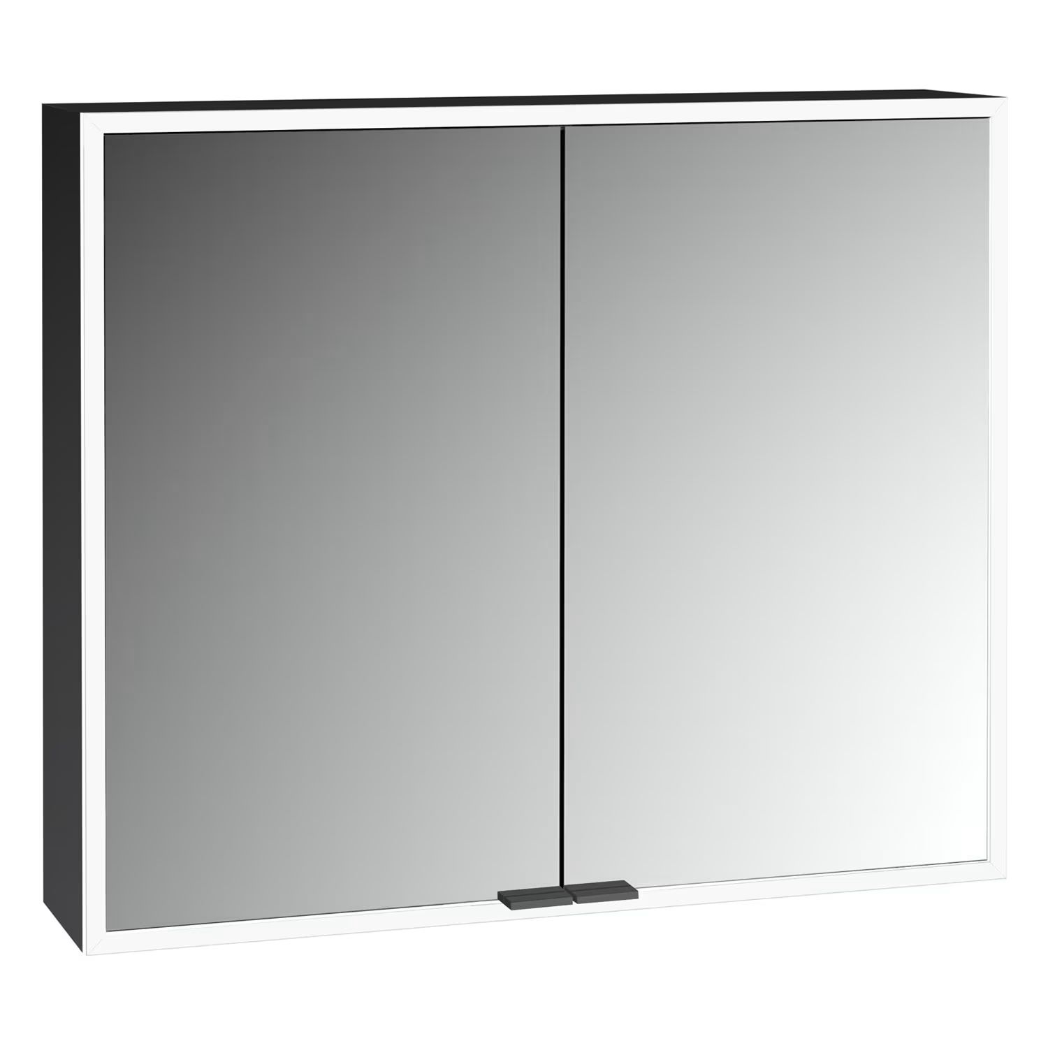 Darmowa Dostawa - Szafka 80x17x70 cm z lustrem czarna Kronenbach Cube 2.0 KB100217MB