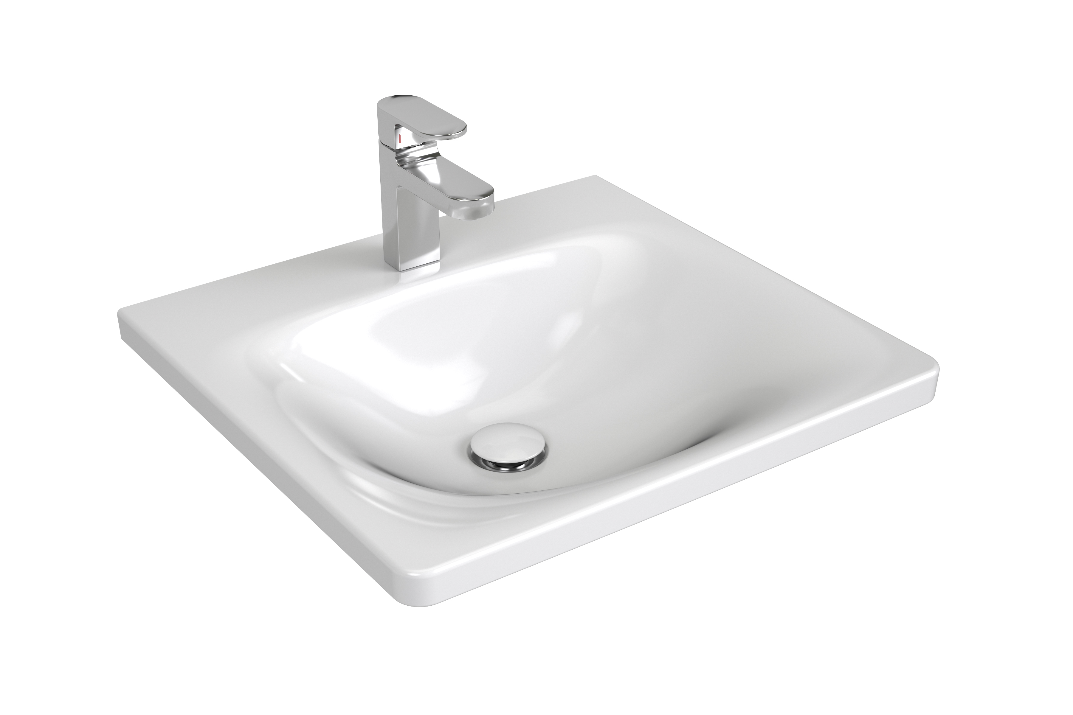 Darmowa Dostawa - Umywalka 50x46.5 cm prostokątna meblowa biała Ravak Balance XJX01250000