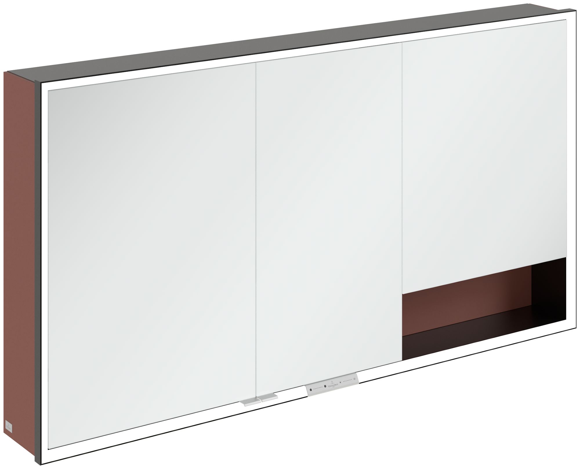 Darmowa Dostawa - Szafka 140x16.8x75 cm z lustrem czarna-czerwona Villeroy & Boch My View+ B48114AH