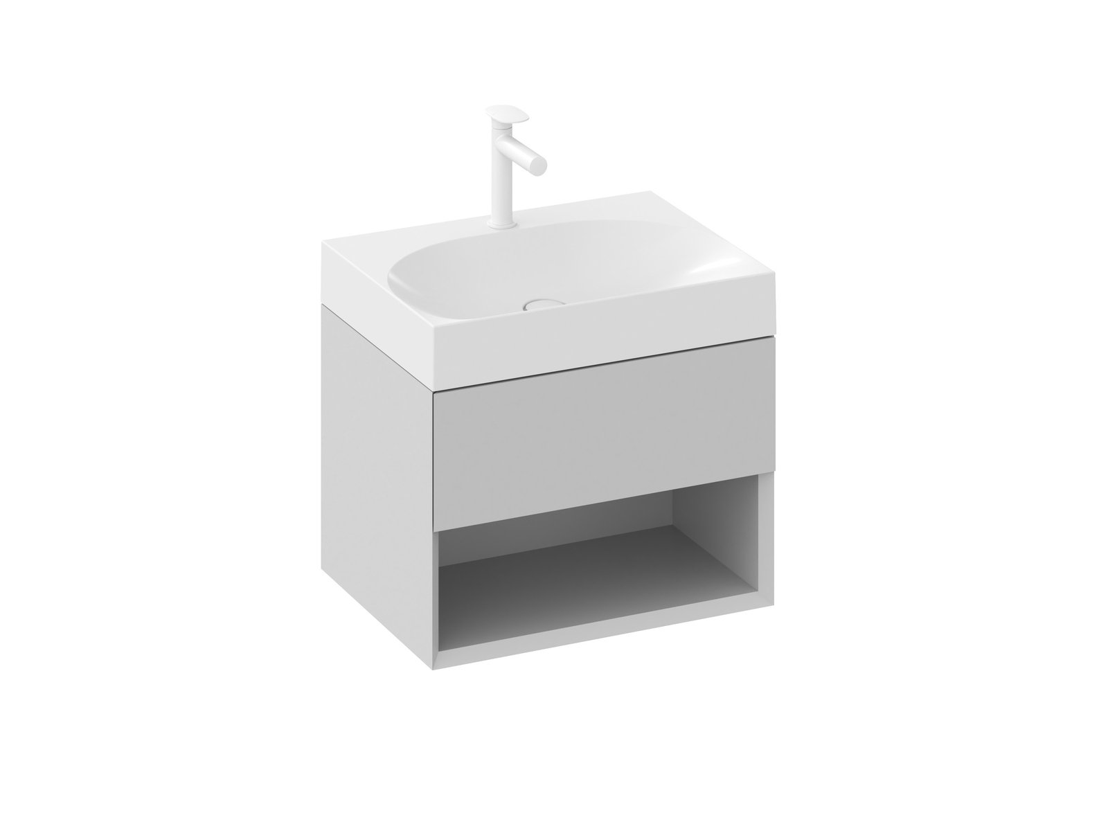 Darmowa Dostawa - Szafka 60x45x43 cm podumywalkowa wisząca szara Ravak Lite X000001859