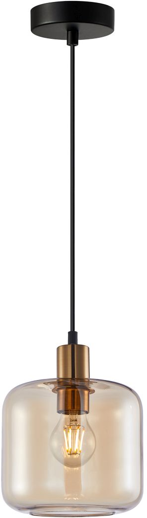 Darmowa Dostawa - Lampa wisząca 1x40 W złota Italux Zona PND29257A1BROAMB