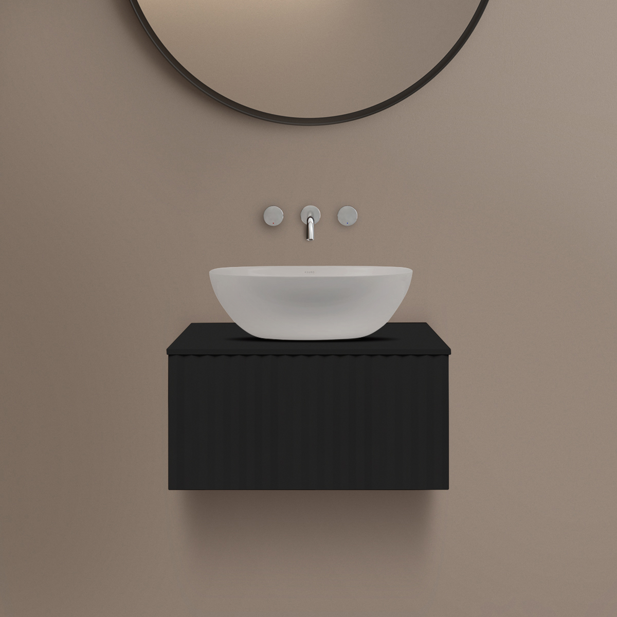 Darmowa Dostawa - Szafka 60x46.4x30 cm podumywalkowa wisząca czarna Ksuro 02 50002030