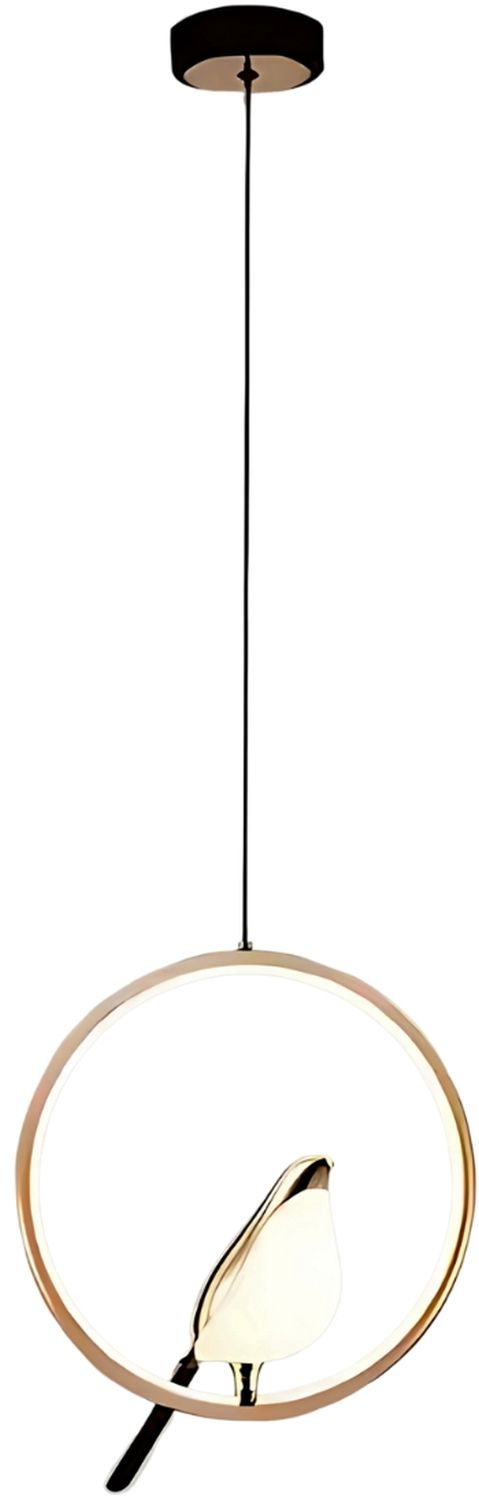 Darmowa Dostawa - Lampa wisząca 1x18 W złota Abigali Bird LWPBOK