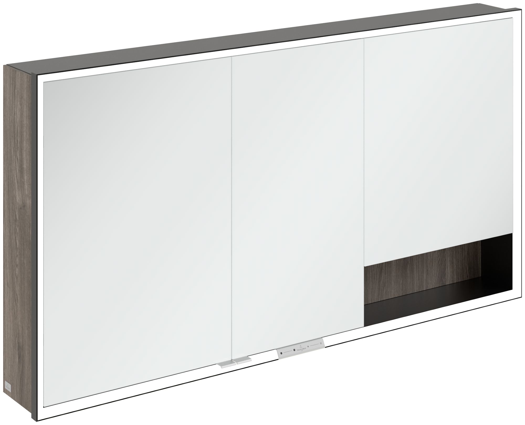 Darmowa Dostawa - Szafka 140x16.8x75 cm z lustrem czarna-dąb Villeroy & Boch My View+ B48114RK