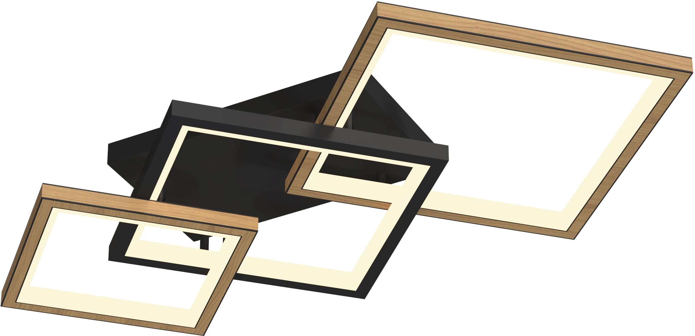 Darmowa Dostawa - Lampa podsufitowa 3x15.6 W czarna-drewno Aviano Matera 9022306M