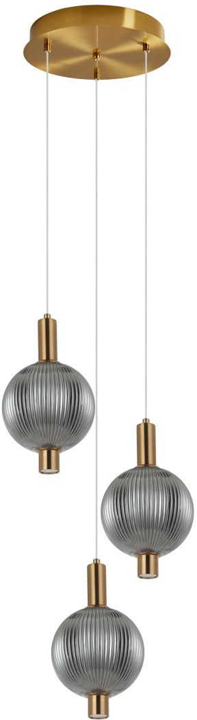 Darmowa Dostawa - Lampa wisząca 3x18 W przydymiona-złota Italux Lenti PND836313BROSG