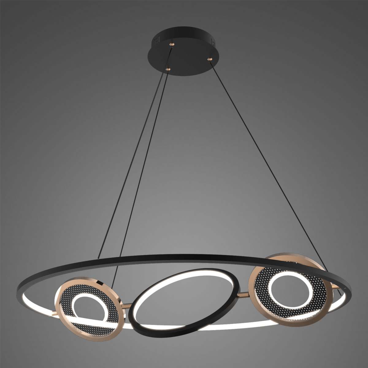 Darmowa Dostawa - Lampa wisząca 4x61 W złoty Altavola Design Seppia LA115P85133kblackgold