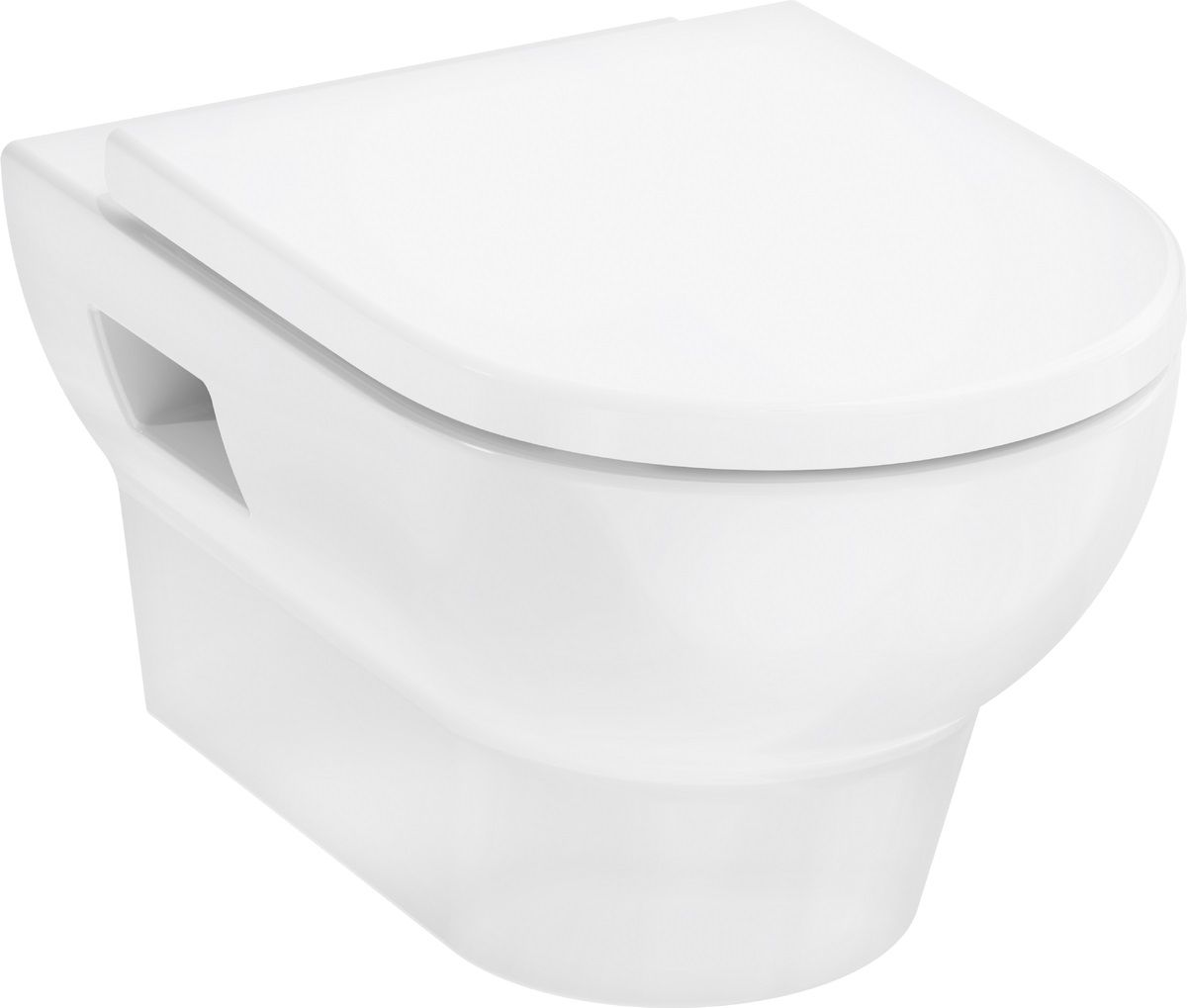 Darmowa Dostawa - Miska WC z deską wolnoopadającą wisząca bez kołnierza biały połysk Hansgrohe GladeLake S 60309450