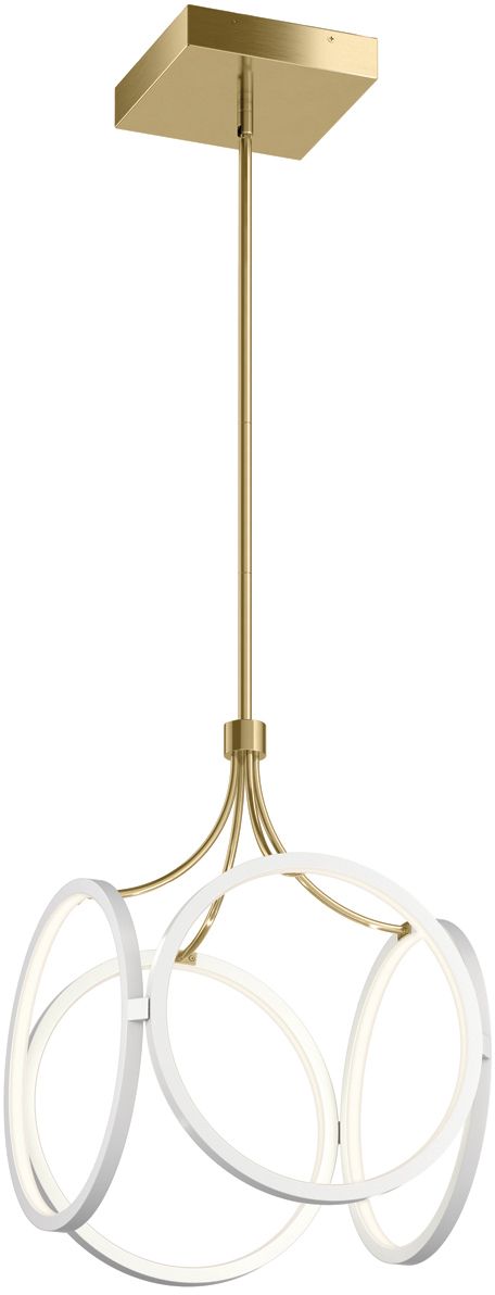 Darmowa Dostawa - Lampa wisząca 1x45 W złota Quintiesse Ciri QNCIRIPWH