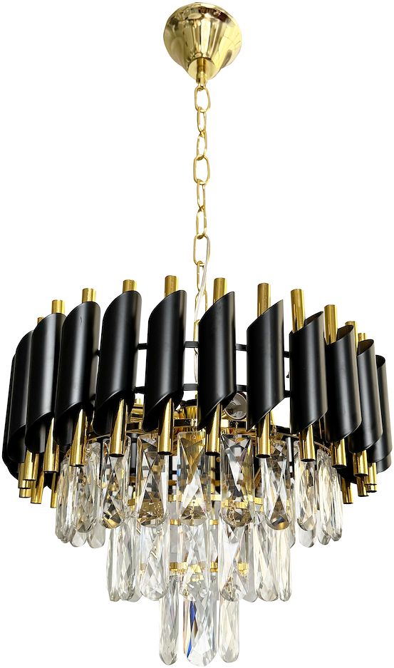 Darmowa Dostawa - Lampa wisząca 1x40 W czarna-złota Milagro Cristal ML1634