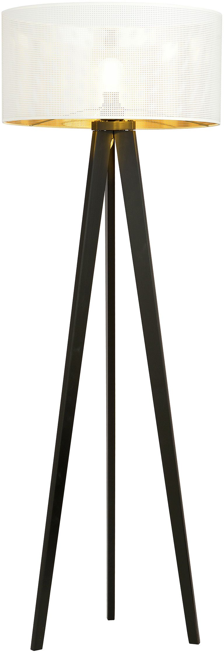 Darmowa Dostawa - Lampa stojąca 1x15 W biała-czarna-złota Emibig Aston 1147LP1