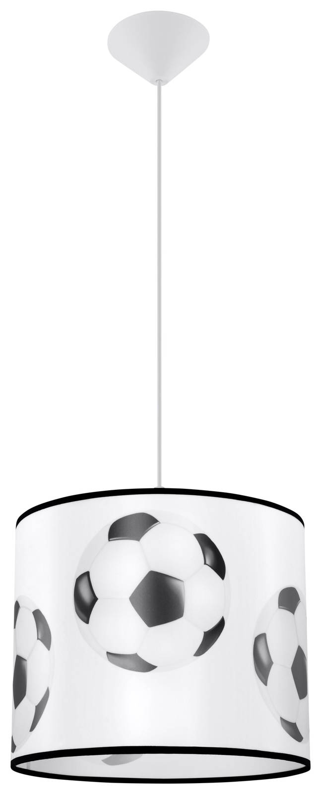 Darmowa Dostawa - Lampa wisząca 1x15 W biała-czarna Sollux Lighting Piłka SL1424