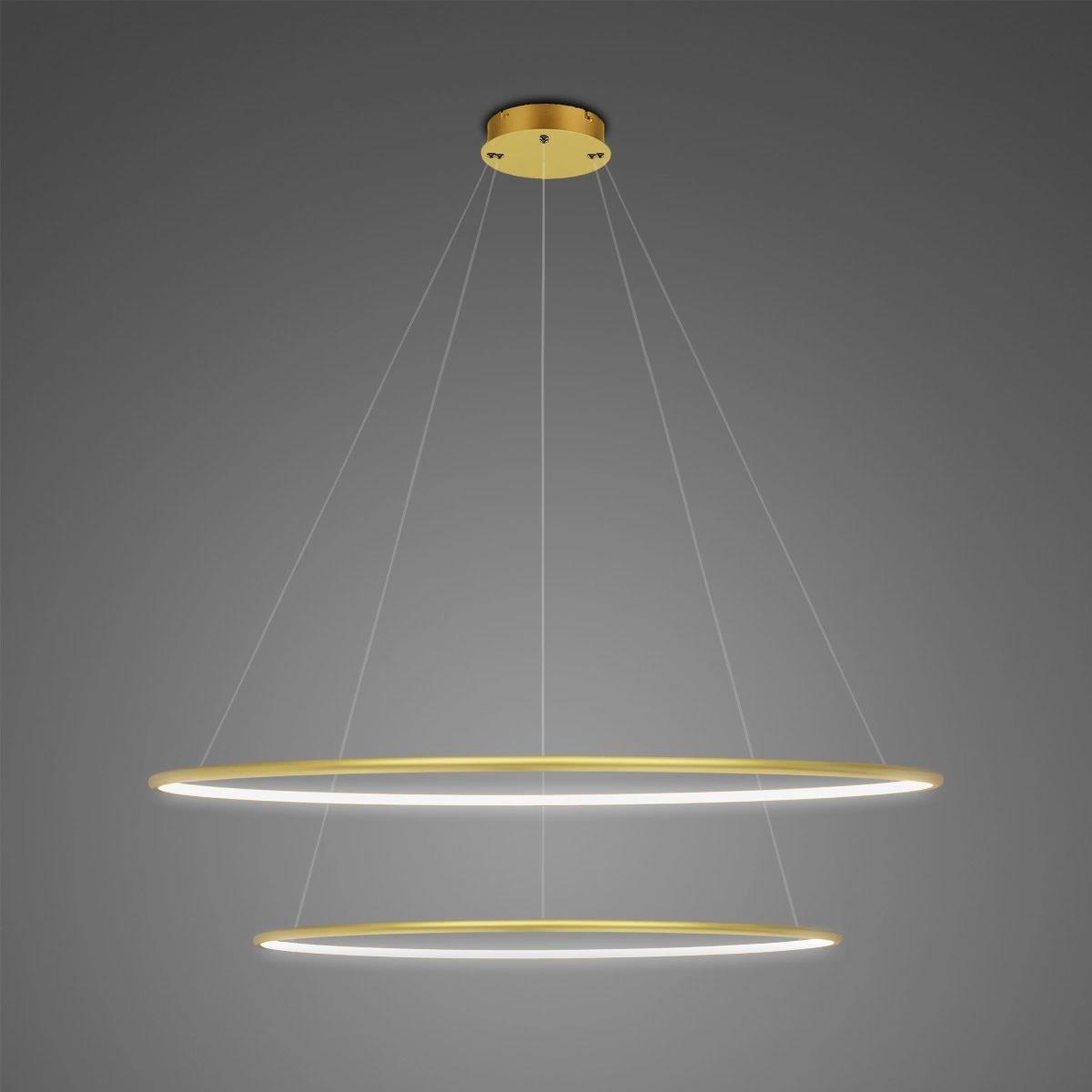 Darmowa Dostawa - Lampa wisząca 2x53 W złota Altavola Design Ledowe Okręgi LA074P80in4kgoldDali