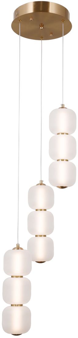 Darmowa Dostawa - Lampa wisząca 3x20 W złota-opal Italux Ganti PND343629HBROPAL