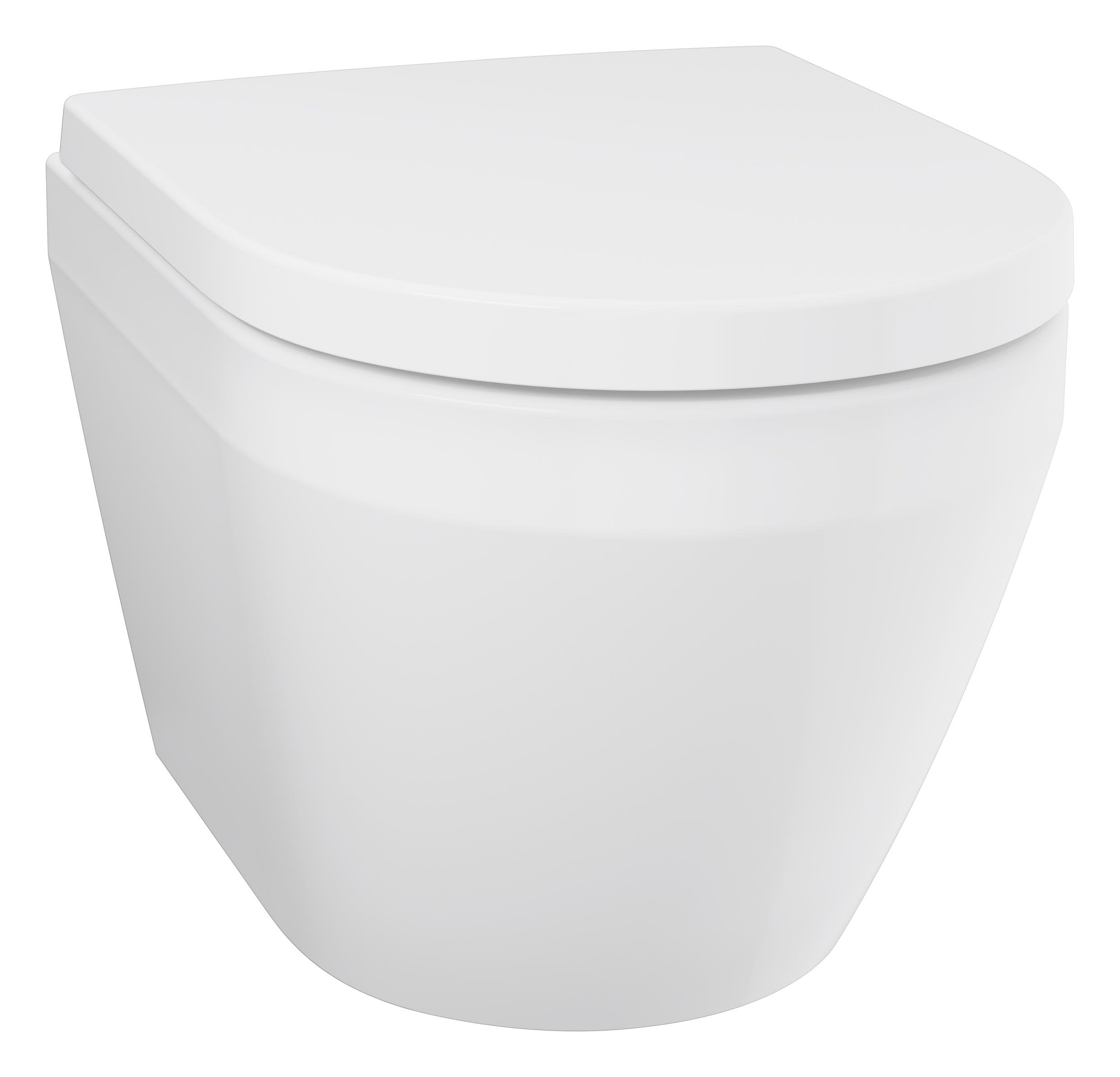 Darmowa Dostawa - Miska WC z deską wolnoopadającą wisząca bez kołnierza ze spłukiwaniem wirowym biały połysk Grohe Euro Ceramic 102509SH00