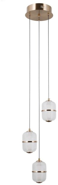 Darmowa Dostawa - Lampa wisząca 3x15 W złota Italux Alani PND343753HBR