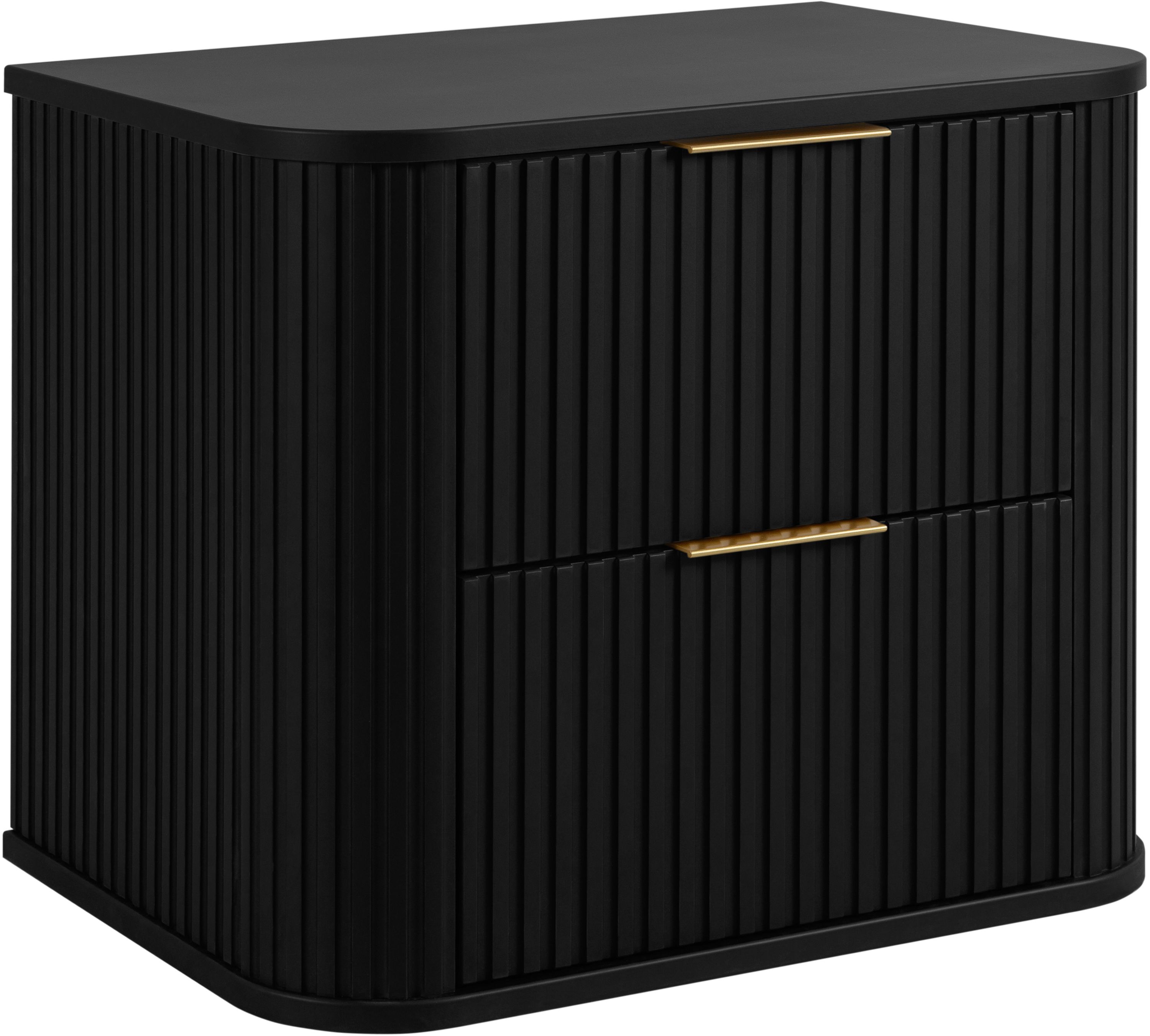 Darmowa Dostawa - Szafka z blatem 60.4x41.5x51.7 cm podumywalkowa wisząca czarna Rodan Elegance 5906154453820