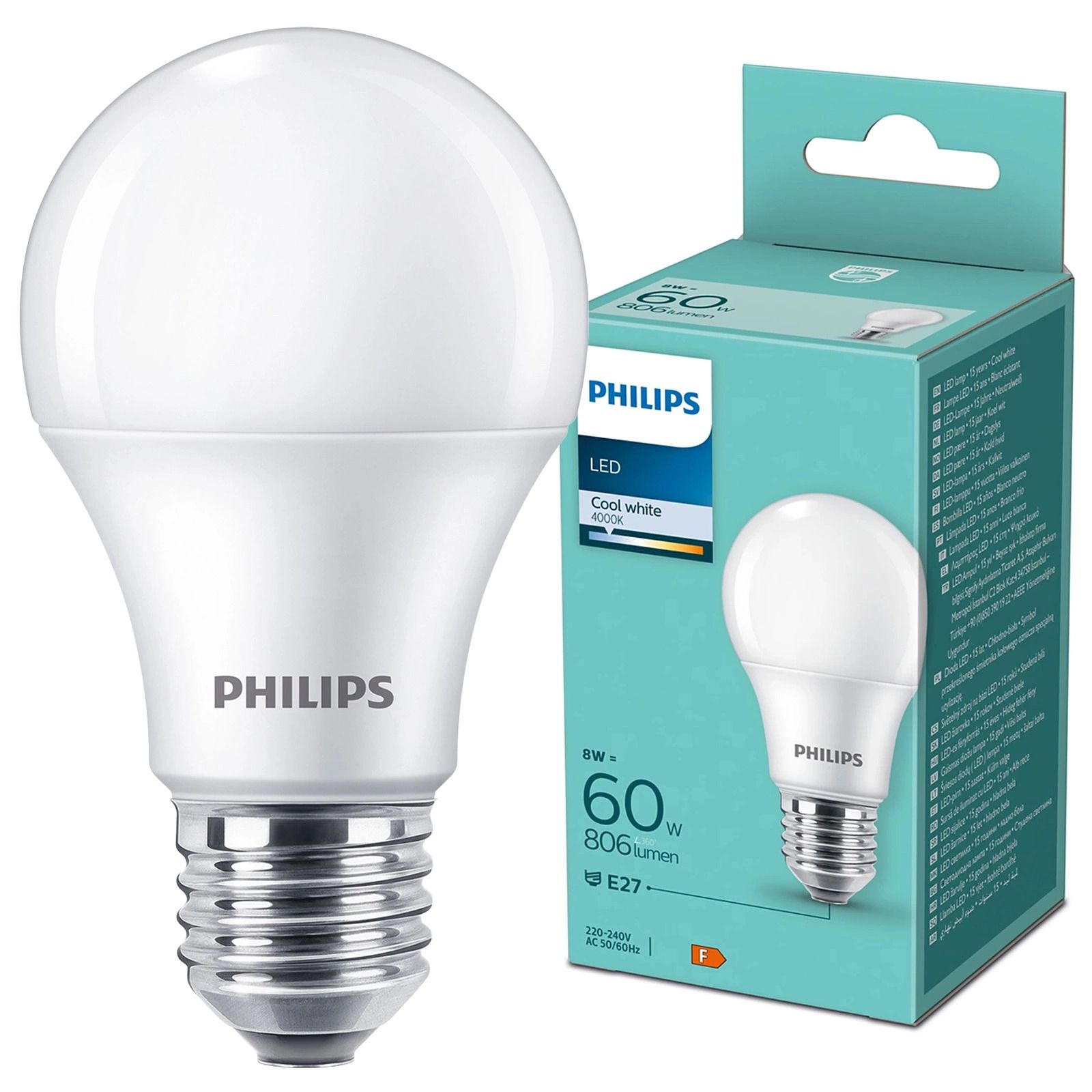 Darmowa Dostawa - Żarówka LED 1x8 W 4000 K e27 Philips Essential 929002306394