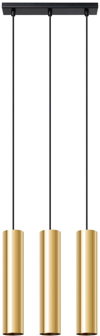 Darmowa Dostawa - Lampa wisząca 3x10 W złota Sollux Lighting Lagos SL1201