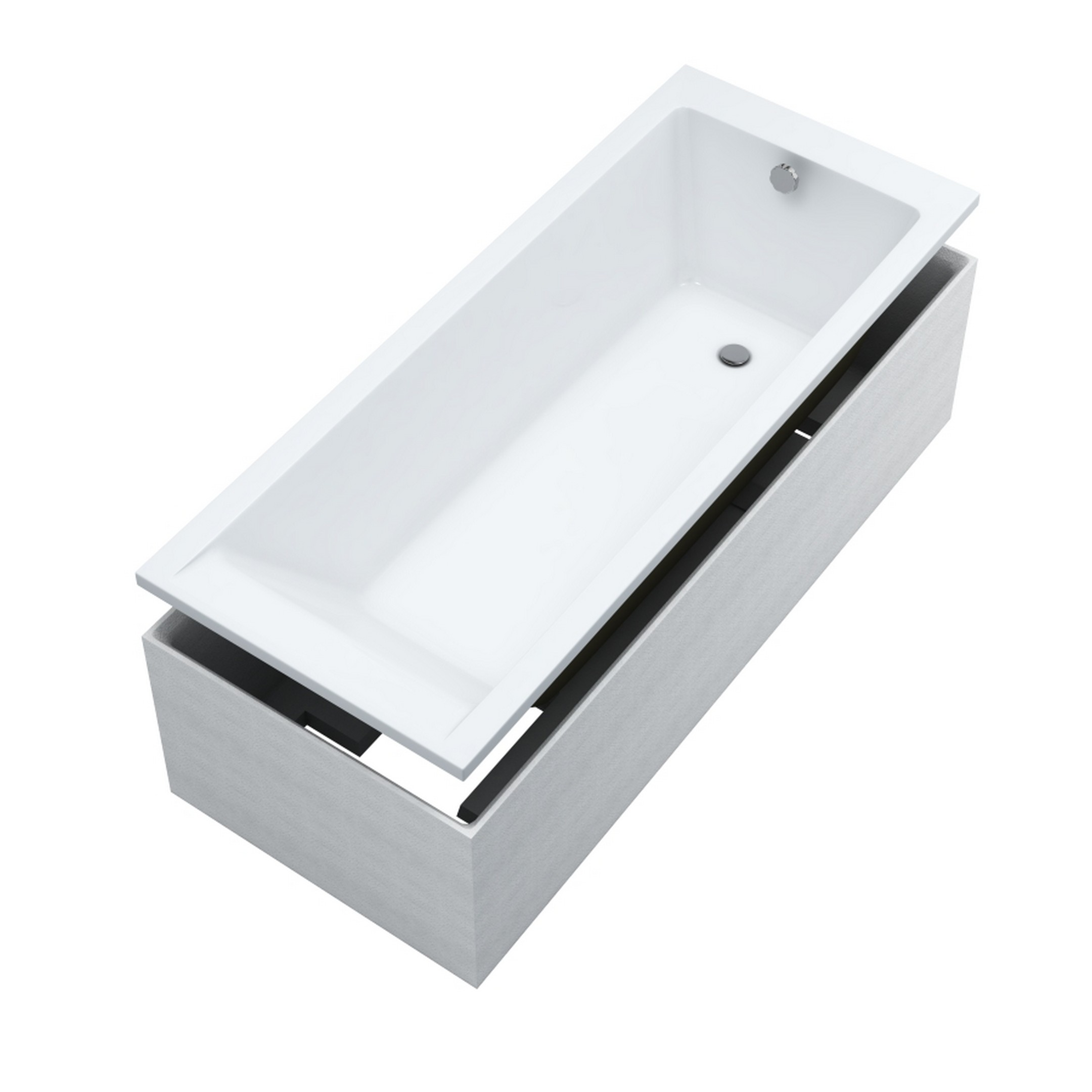 Darmowa Dostawa - Wanna z nośnikiem 150x70 cm biały Schedline Collection Milos Set 3WSPMS1P15070