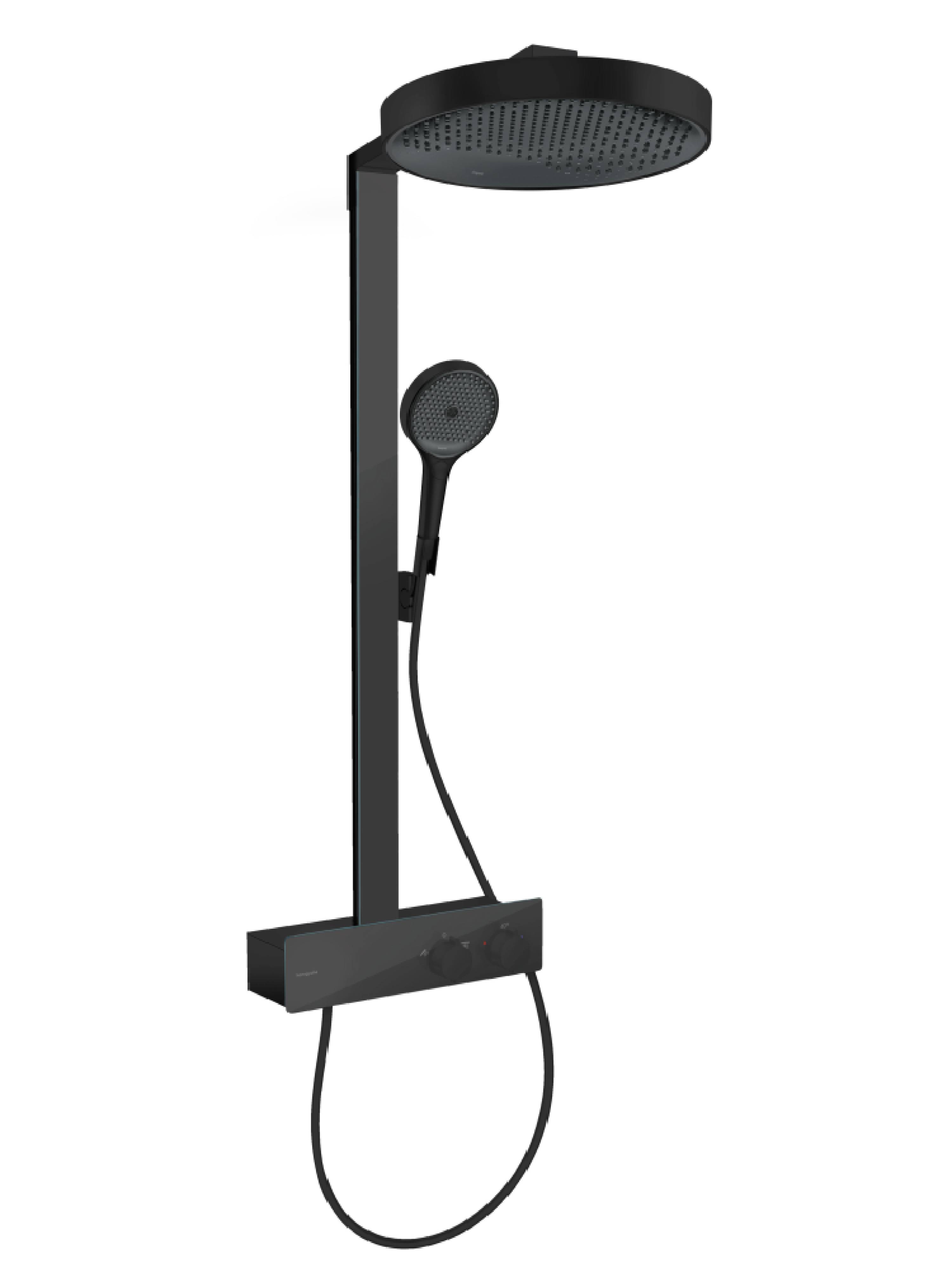 Darmowa Dostawa - Zestaw prysznicowy ścienny czarny Hansgrohe Rainfinity 26853670