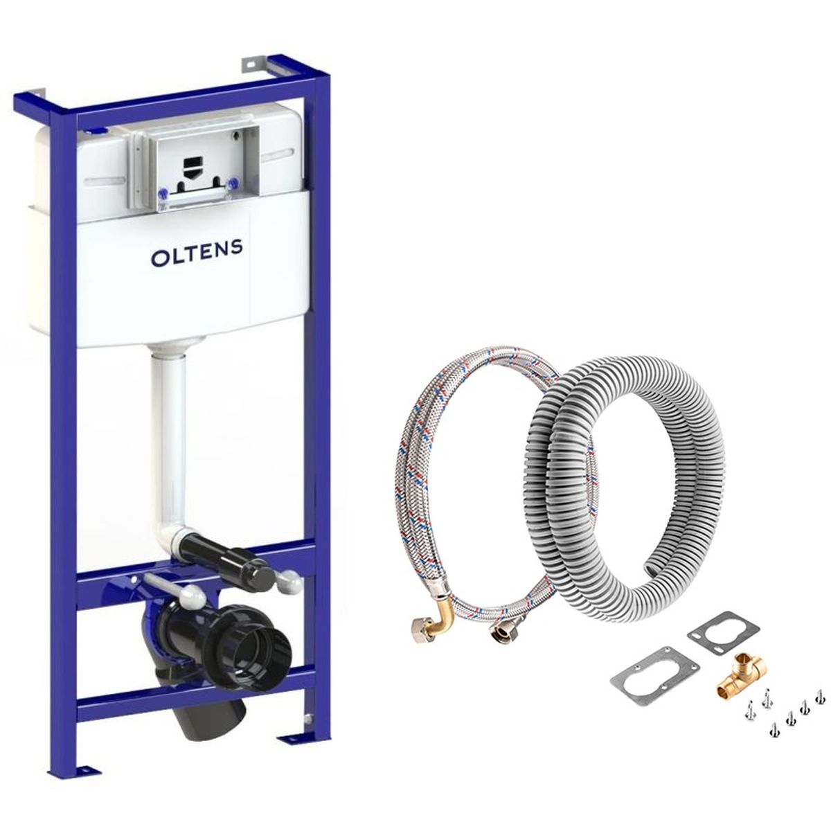 Darmowa Dostawa - Stelaż do miski myjącej z zestawem przyłączeniowym do miski wc wiszącej Oltens Triberg 58201000