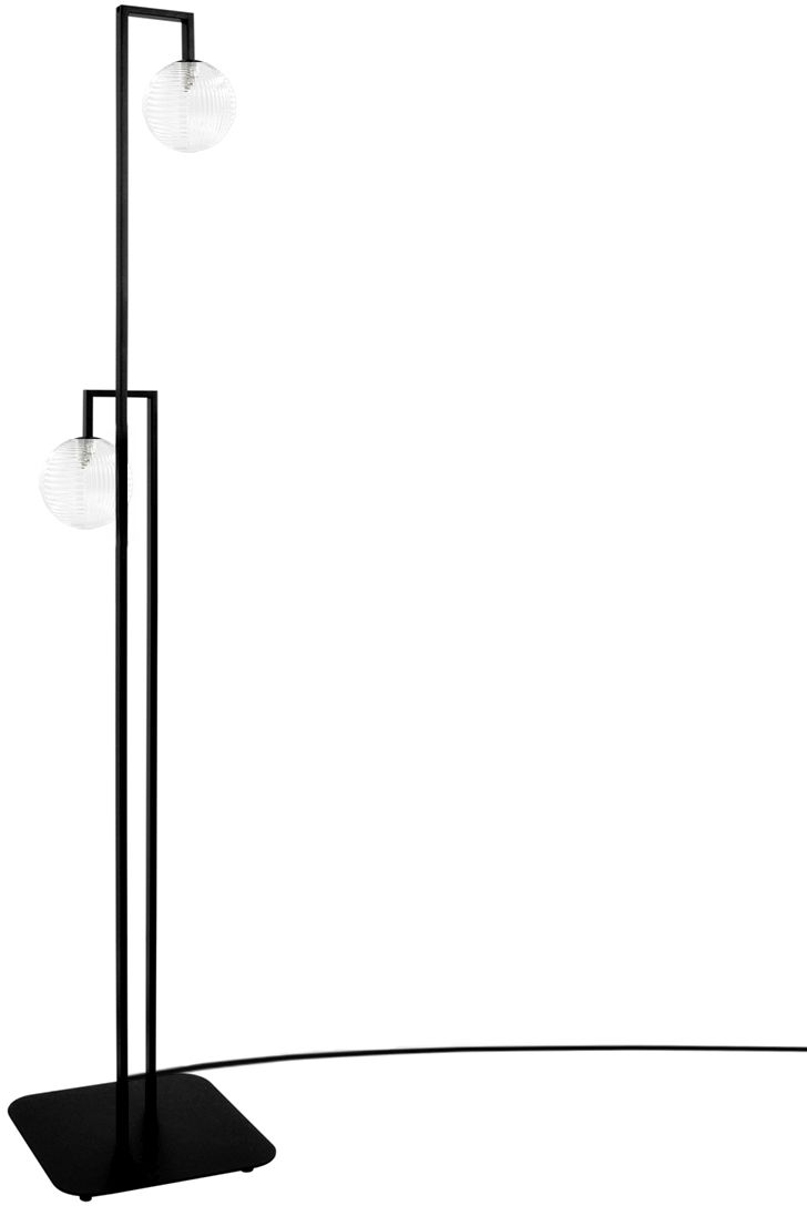 Darmowa Dostawa - Lampa stojąca 2x10 W czarna-przezroczysta Kaja Parma K5764