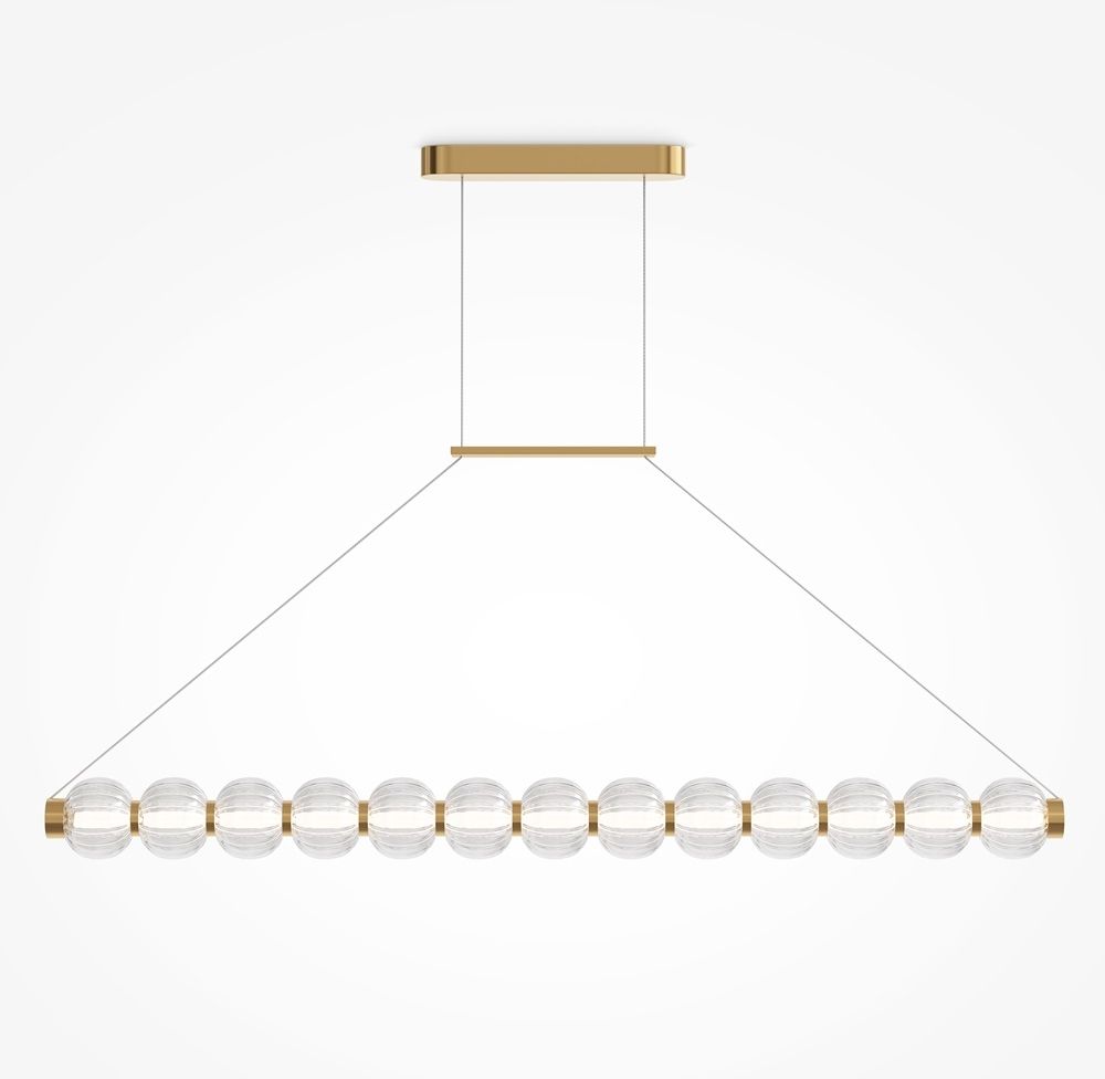 Darmowa Dostawa - Lampa wisząca 1x22 W przezroczysta-złota Maytoni Amulet MOD555PLL18G3K