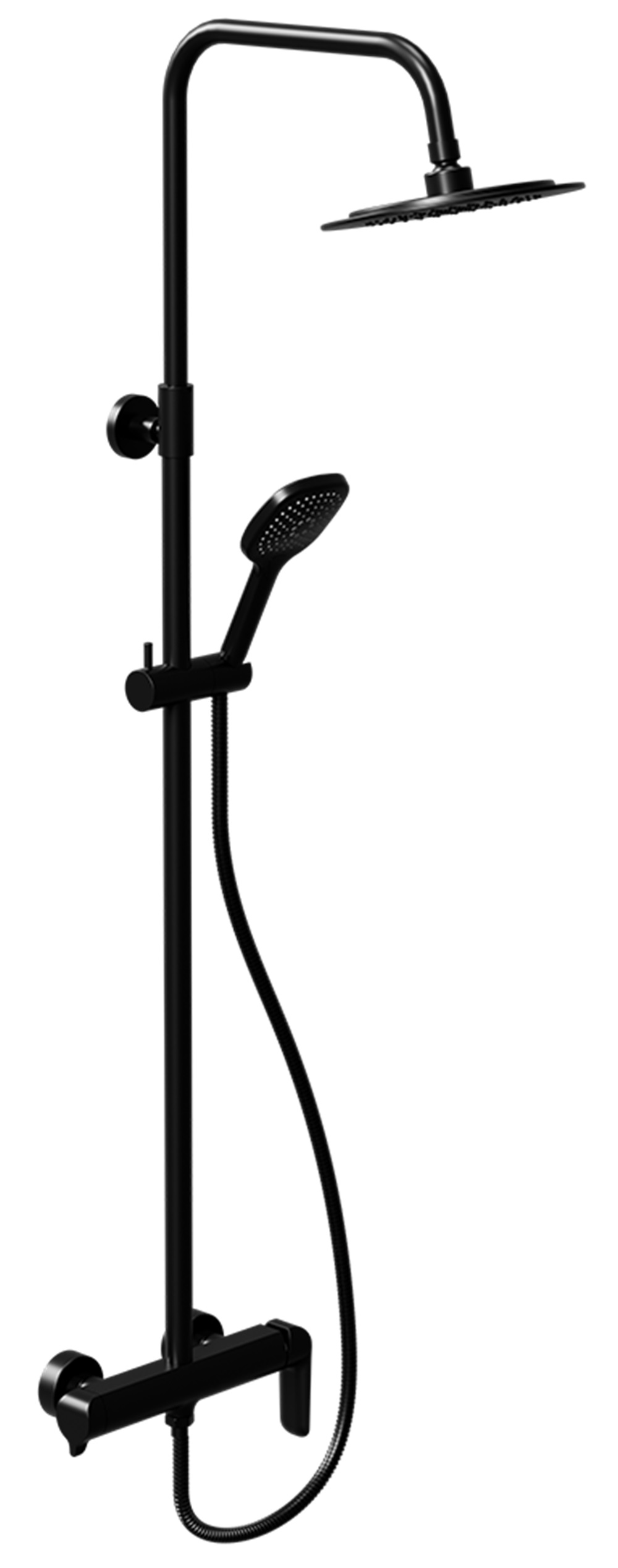 Darmowa Dostawa - Zestaw prysznicowy ścienny z deszczownicą czarny Excellent Clever 2.0 AREX4181BS