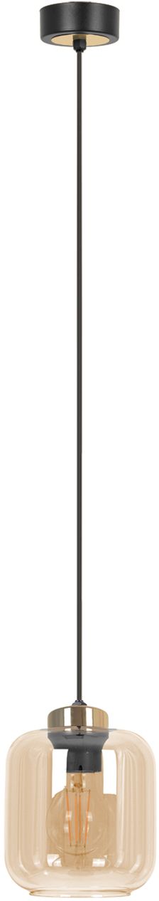 Darmowa Dostawa - Lampa wisząca 1x15 W czarna-złota-bursztynowa Kaja Iga K5510