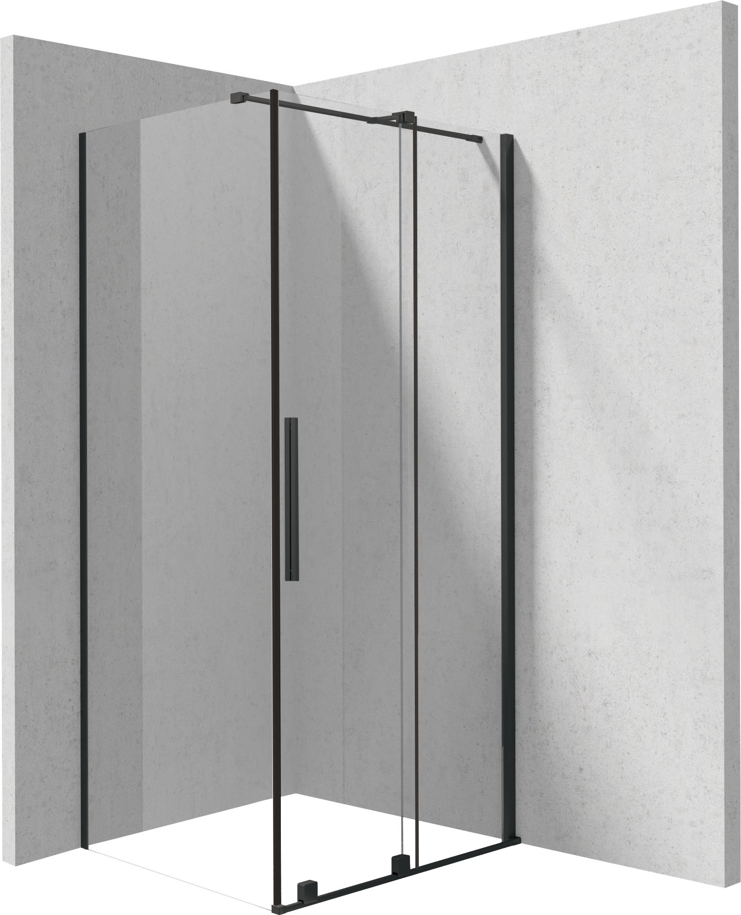 Darmowa Dostawa - Kabina prysznicowa 100x80 cm prostokątna czarny mat/szkło przezroczyste Deante Prizma KPNNP10S08