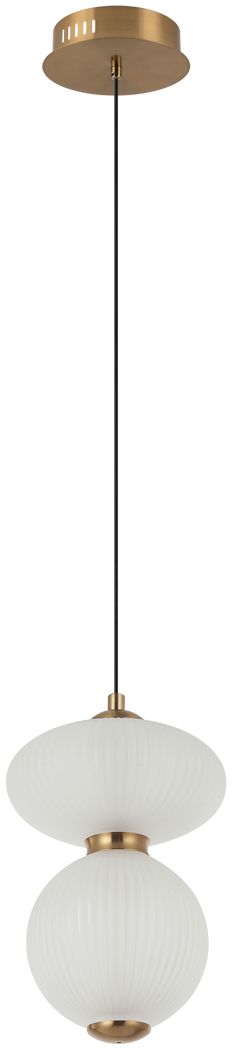 Darmowa Dostawa - Lampa wisząca 1x8 W biała-złota Italux Nico PND85452ABWH