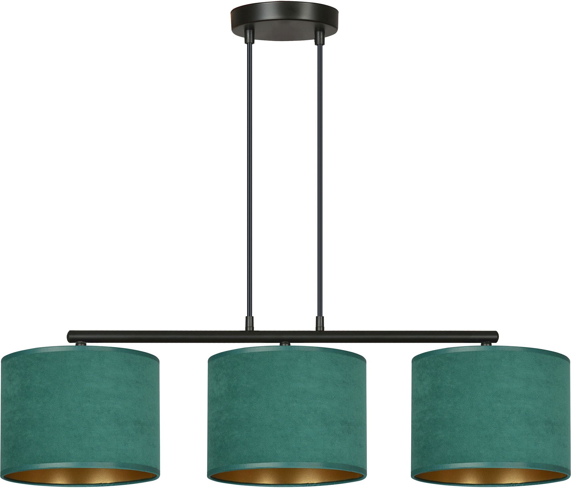 Darmowa Dostawa - Lampa wisząca 1x15 W czarna-zielona-złota Emibig Hilde 10513