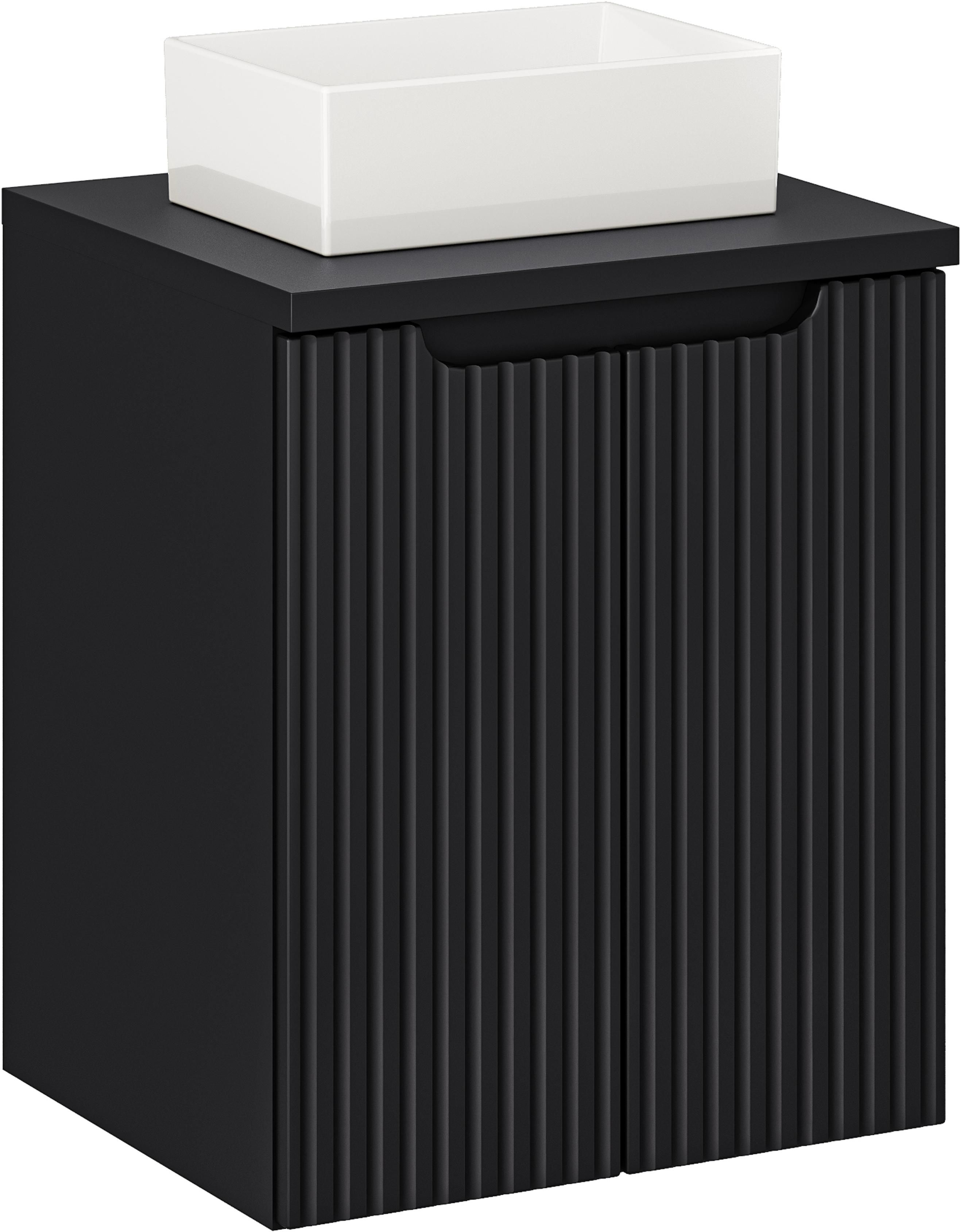 Darmowa Dostawa - Umywalka z szafką i blatem 50 cm czarną Comad Nova Black SETNOBBBLACK50CMDUNGAJA35