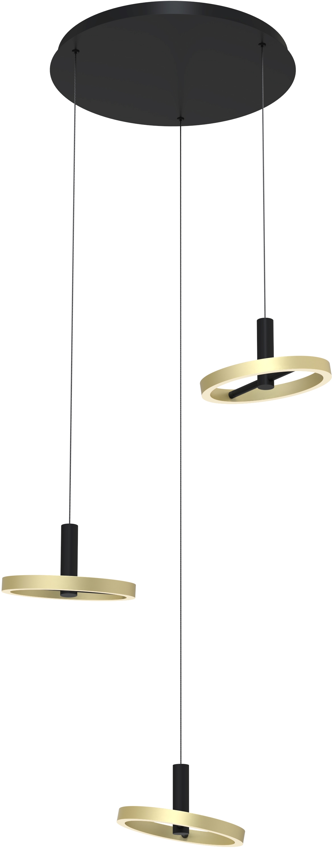 Darmowa Dostawa - Lampa wisząca 3x7 W czarna-złota Aviano Brest 5016304