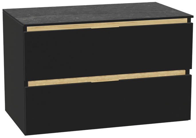 Darmowa Dostawa - Szafka z blatem 80x46.5x51.2 cm podumywalkowa wisząca czarna-grafitowa-dąb Excellent Tuto 2.0 MLEX2172K8001MABKBK