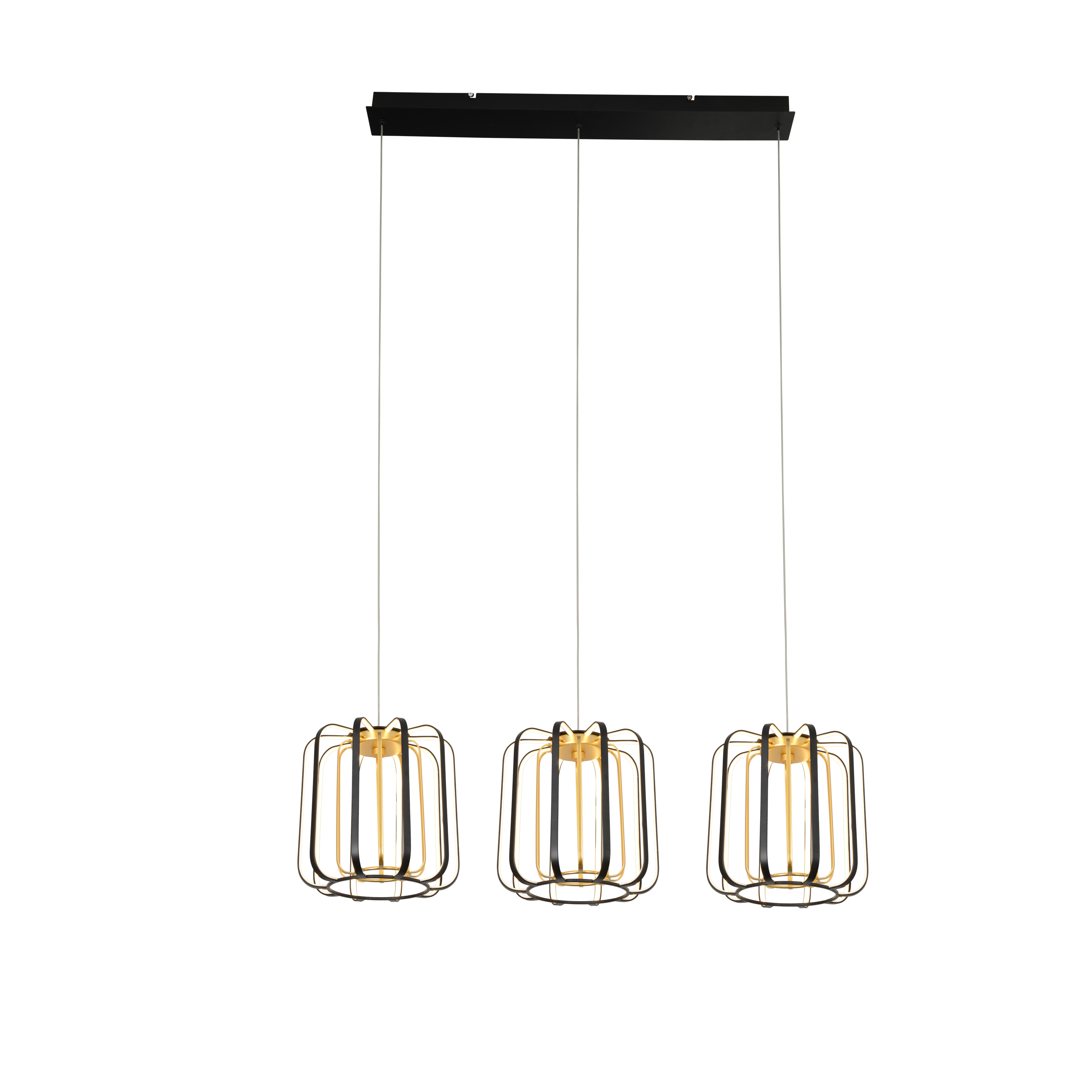 Darmowa Dostawa - Lampa wisząca 3x45 W czarna-złota Aviano Xara 72100310