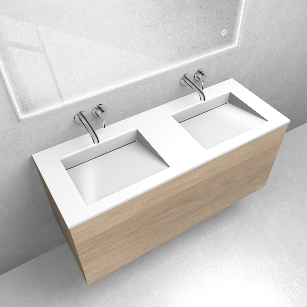 Darmowa Dostawa - Umywalka z szafką 120 cm dąb Oltens Lun 68766060