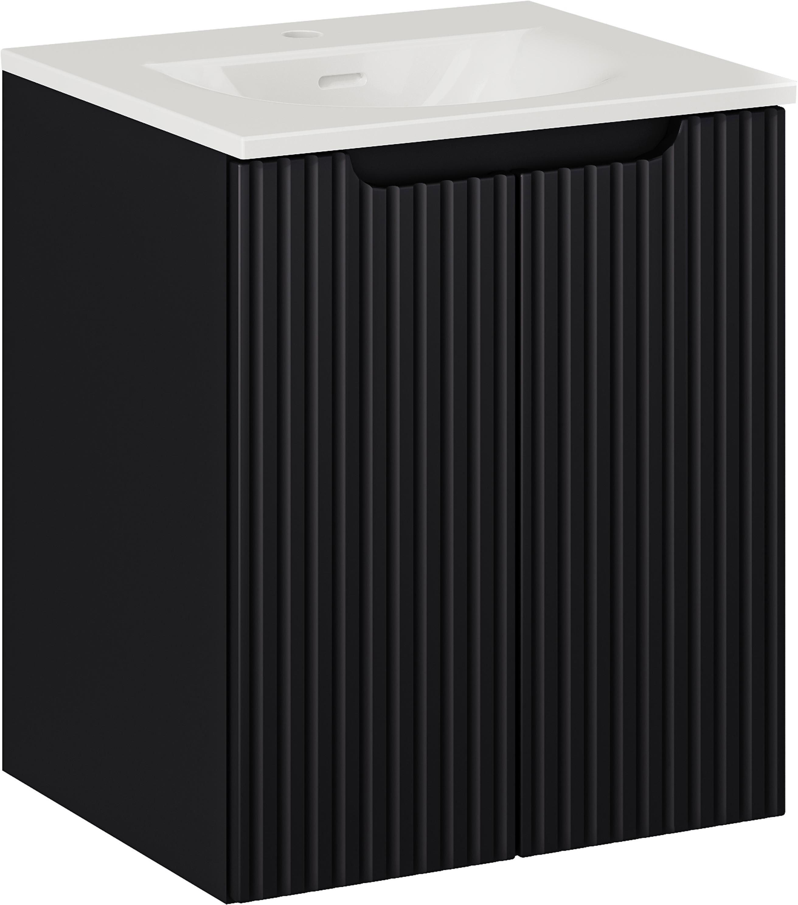 Darmowa Dostawa - Umywalka z szafką 50 cm czarną Comad Nova Black SETNOBSKY350CMD