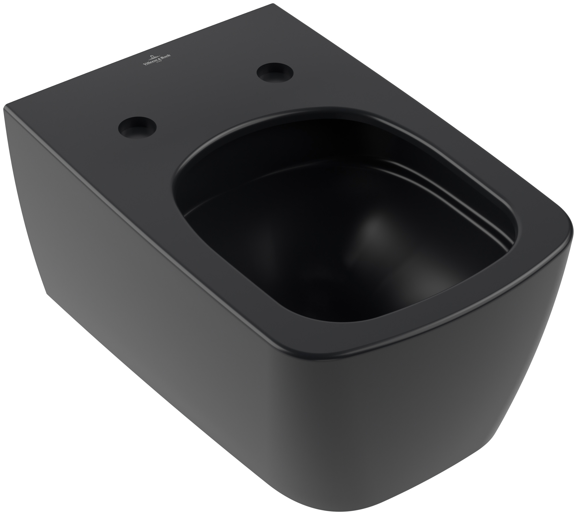 Darmowa Dostawa - Miska WC wisząca bez kołnierza ze spłukiwaniem wirowym czarny połysk Villeroy & Boch Subway 3.0 4610T0R7