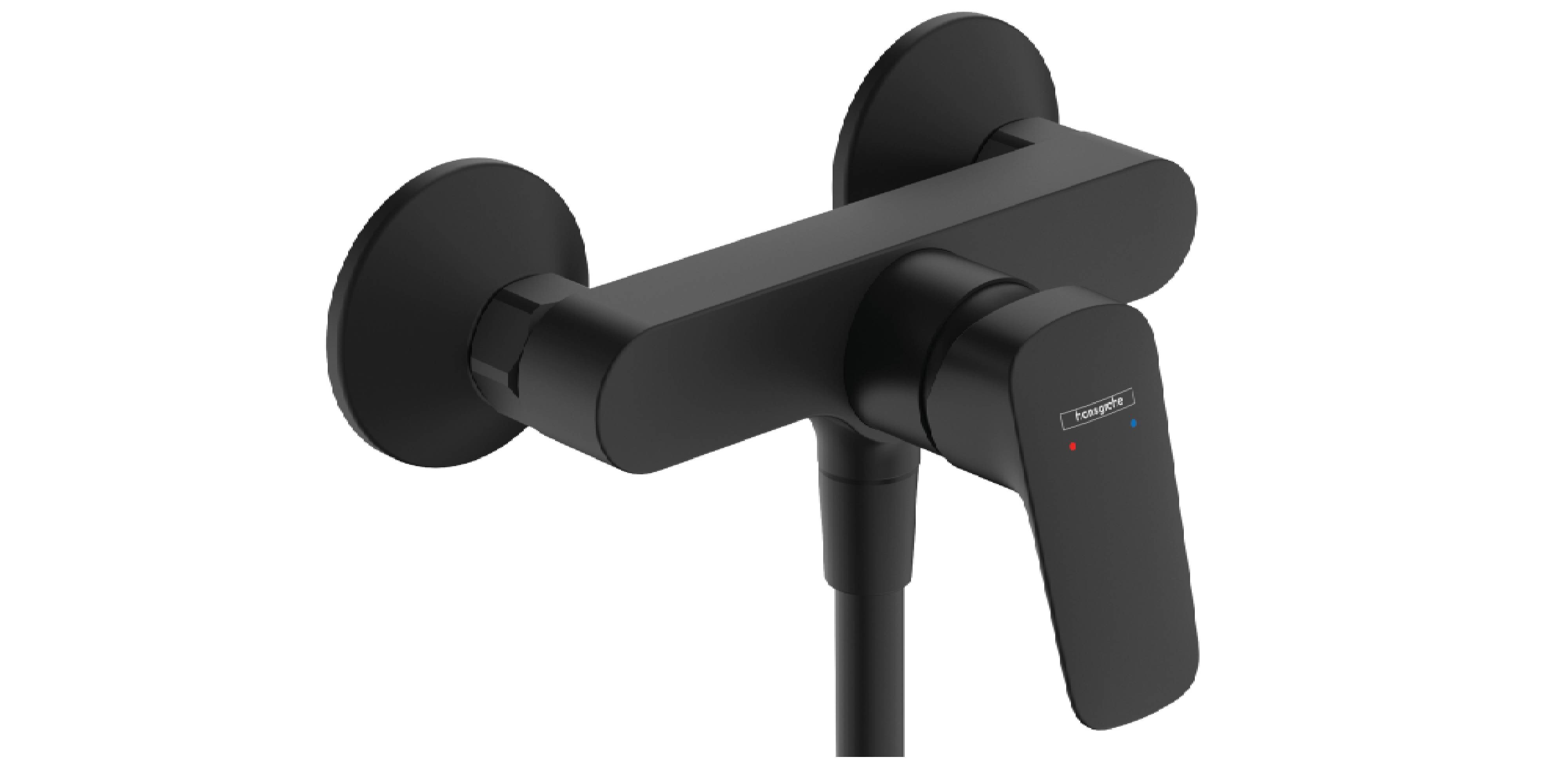 Darmowa Dostawa - Bateria prysznicowa ścienna czarna Hansgrohe Logis 71601670