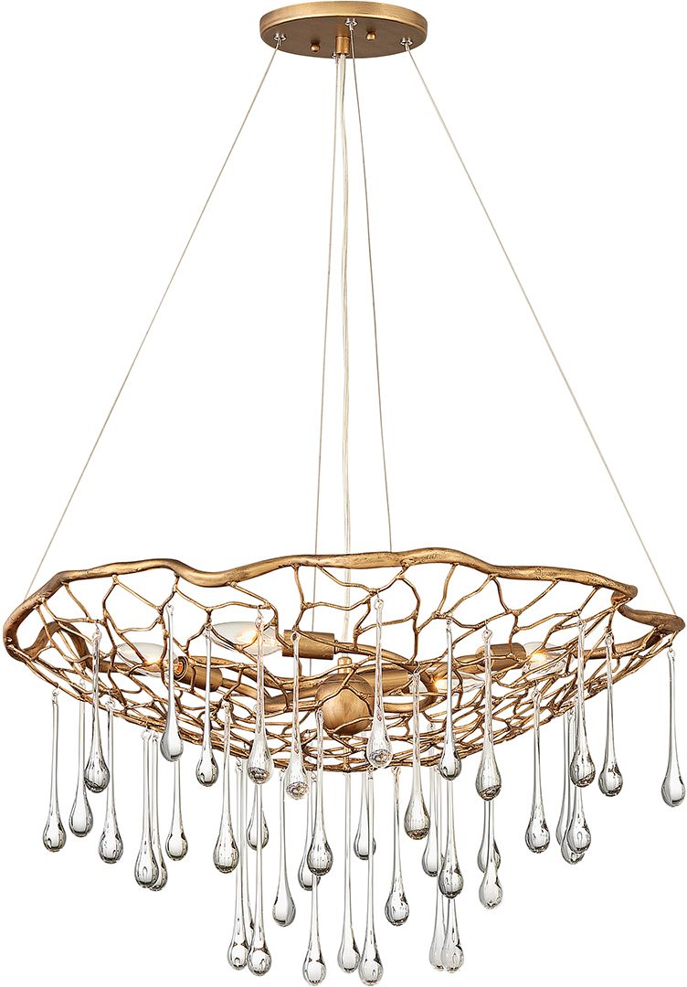 Darmowa Dostawa - Lampa wisząca 4x40 W złota Quintiesse Laguna QNLAGUNA4P