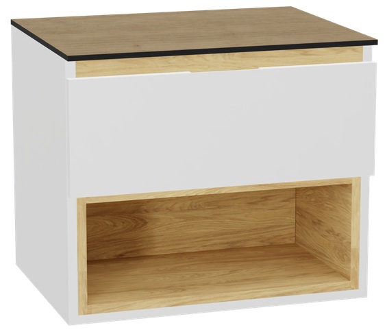 Darmowa Dostawa - Szafka z blatem 60x46.5x51.2 cm podumywalkowa wisząca biała-dąb Excellent Tuto 2.0 MLEX2171K6001BLWHWH