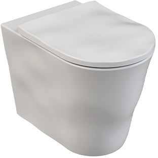 Darmowa Dostawa - Miska WC z deską wolnoopadającą stojąca bez kołnierza biały mat Sanindusa Magmma 147012604