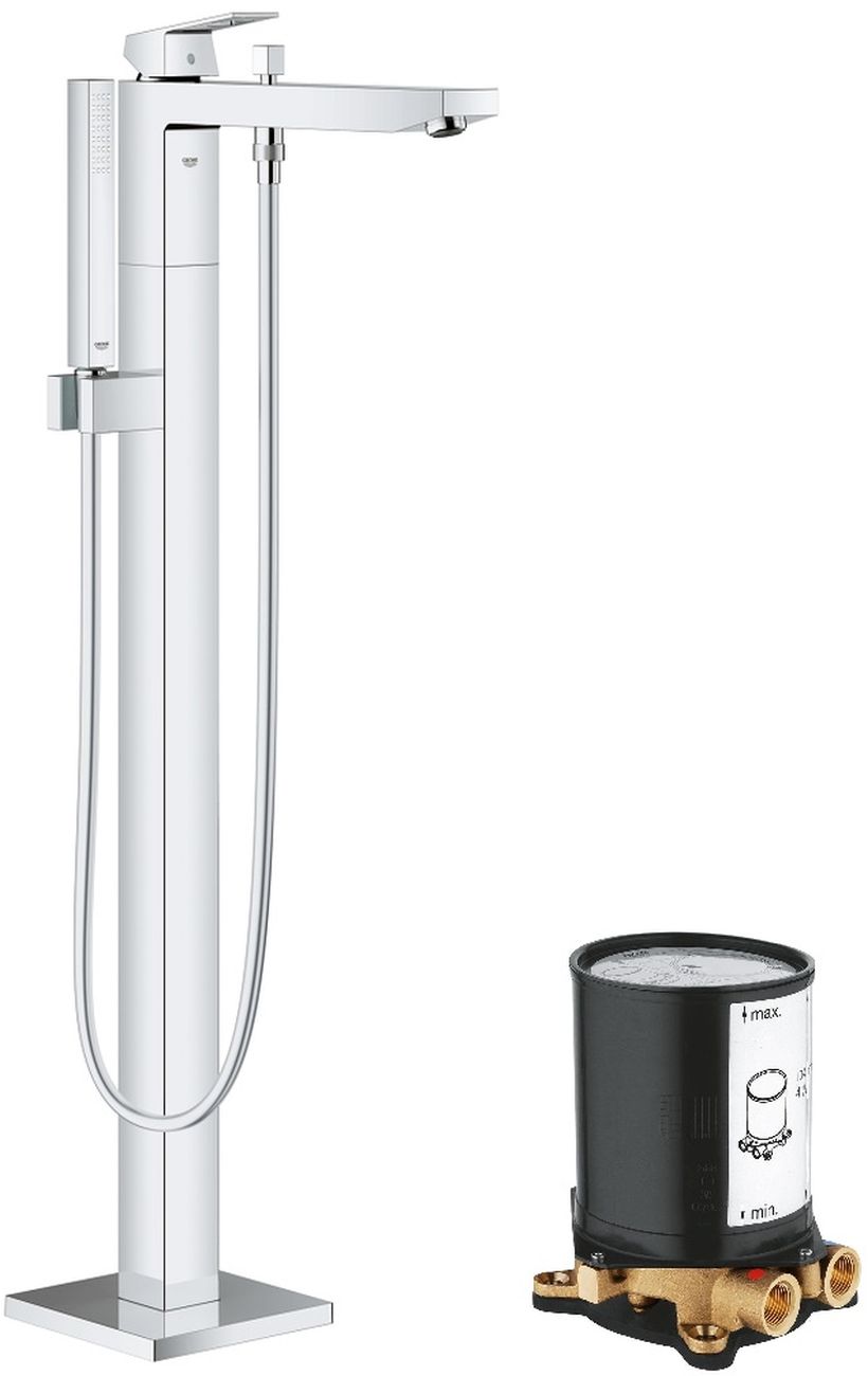 Darmowa Dostawa - Bateria wannowo-prysznicowa wolnostojąca starlight chrome Grohe Eurocube abset2006