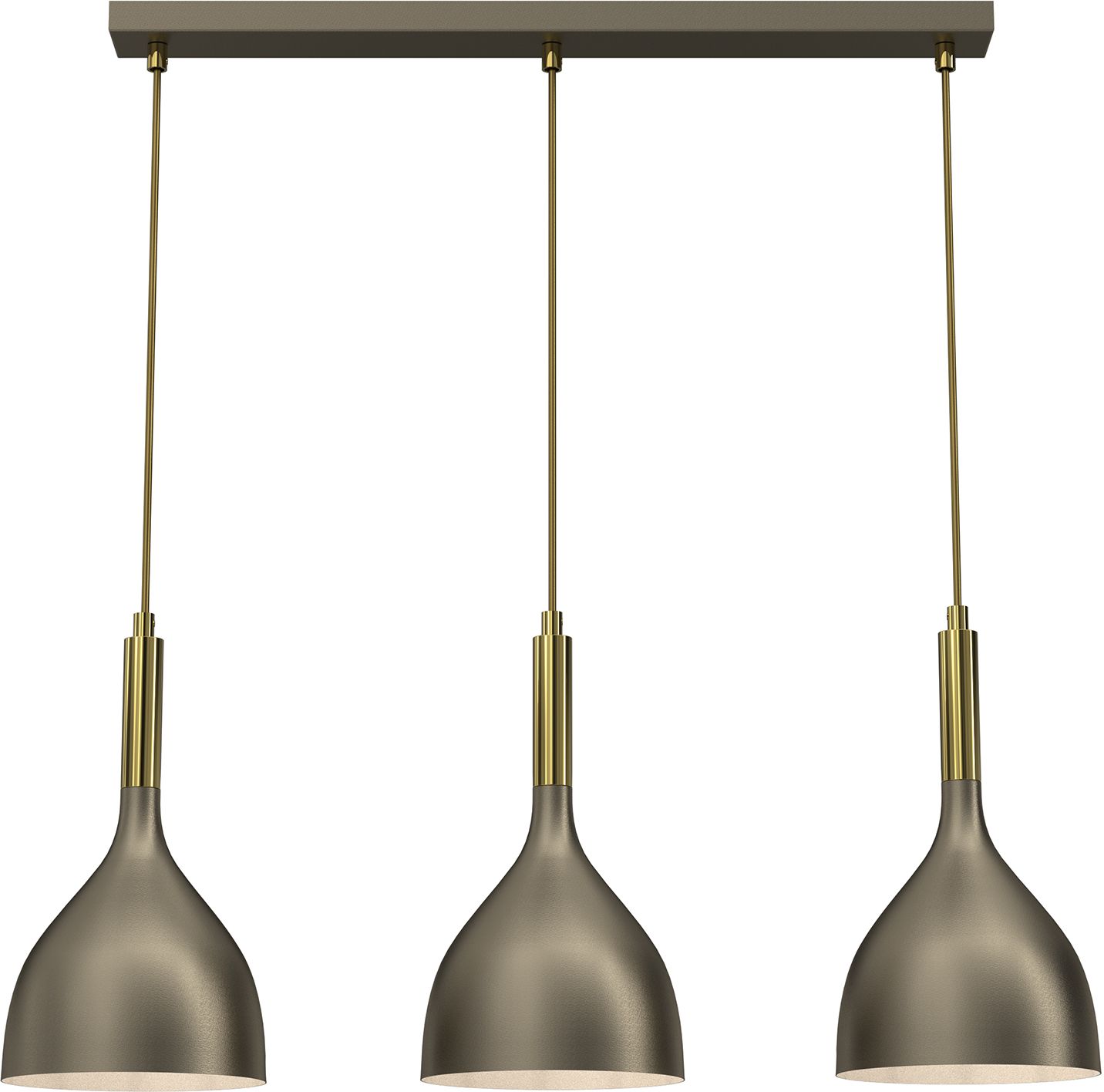 Darmowa Dostawa - Lampa wisząca 3x60 W złota-tytan Luminex Noak 4003