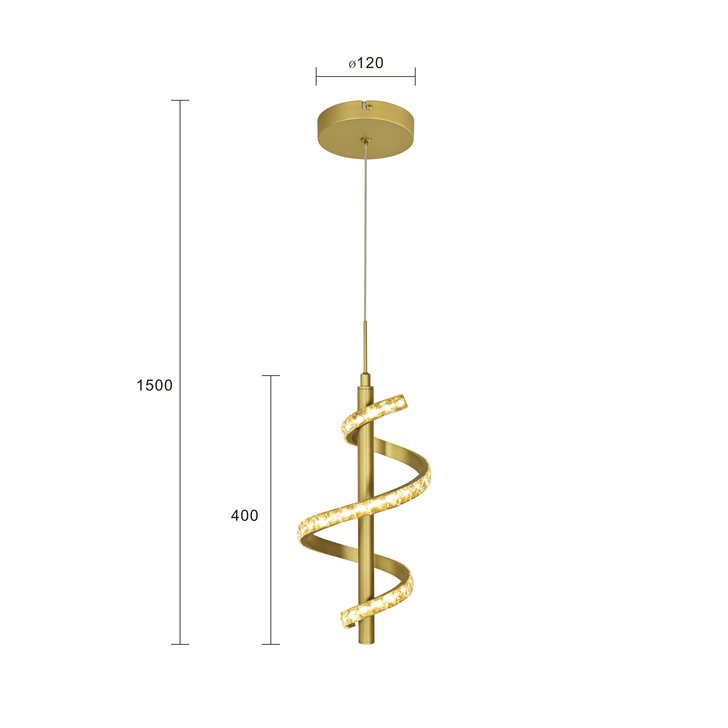 Darmowa Dostawa - Lampa wisząca 1x9 W złota Aviano Claret 62090115